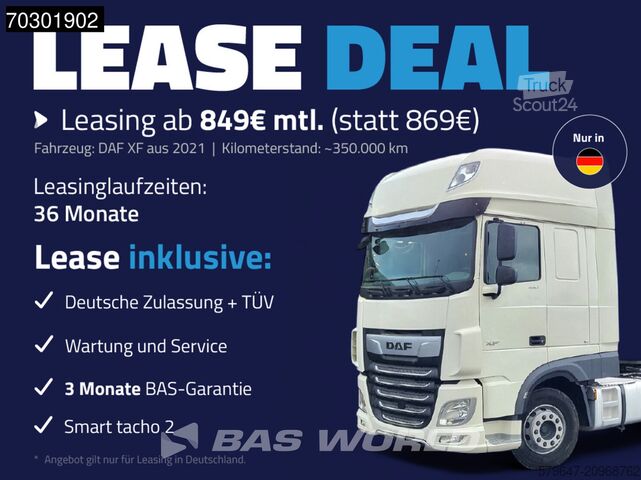 Standard-SZM DAF XF 480 4X2 DE Lease €849 mtl. SSC 2xTanks