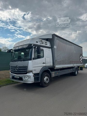 Ladbil med presenning MERCEDES-BENZ Atego 1630 LBW Pritsche + Plane Schlafkabine