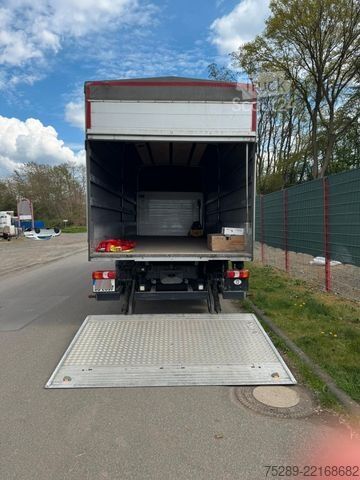 Ladbil med presenning MERCEDES-BENZ Atego 1630 LBW Pritsche + Plane Schlafkabine