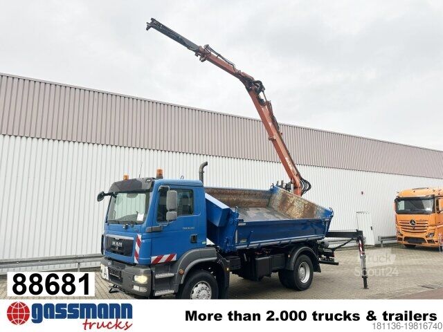 Kiepwagen MAN TGM 18.290 4X4 BB, EEV, Heckkran Atlas AK 115.2V,