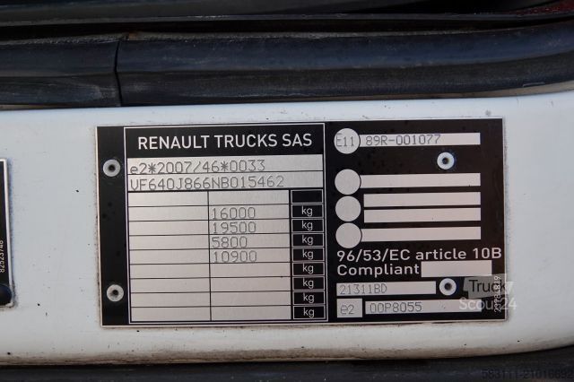 Koelwagen RENAULT D 250 / CH?ODNIA - 6,7 m / THERMO KING T 600R /