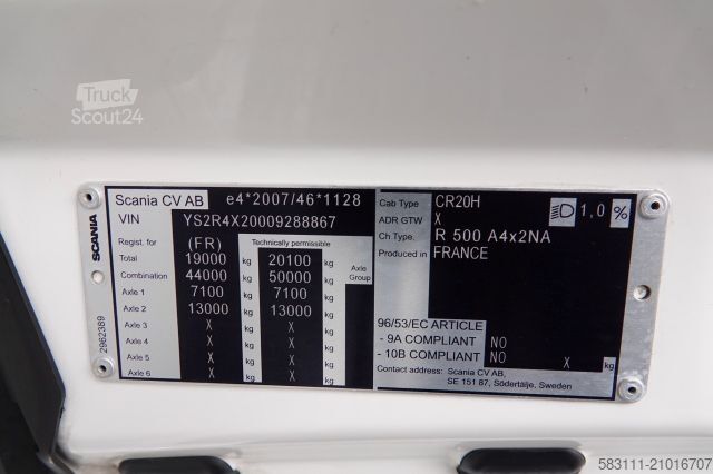 Standard tractor unit SCANIA R 500 / RETARDER / 2021 ROK / PO KONTRAKCIE SER