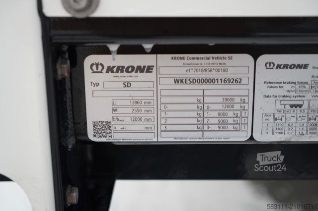 Otvorena poluprikolica sa ceradom KRONE FIRANKA / 2024 ROK / KOSZ NA PALETY / 2 OSIE POD