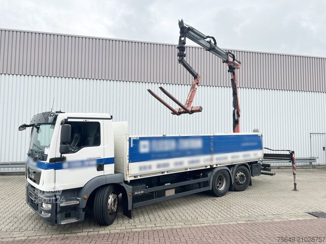 Grue montée sur camion MAN TGM 26.340 6X2-4 LL TGM 26.340 6X2-4 LL, Lenk-/Liftachse, Heckkran Palfinger PK 11001, faltbar