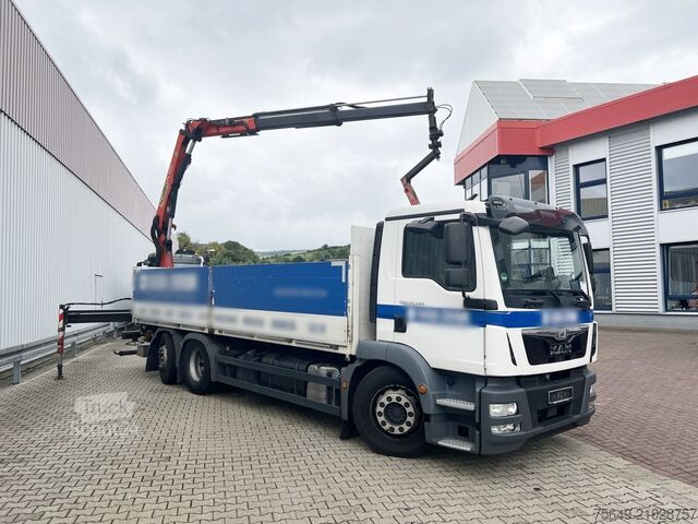 Grue montée sur camion MAN TGM 26.340 6X2-4 LL TGM 26.340 6X2-4 LL, Lenk-/Liftachse, Heckkran Palfinger PK 11001, faltbar