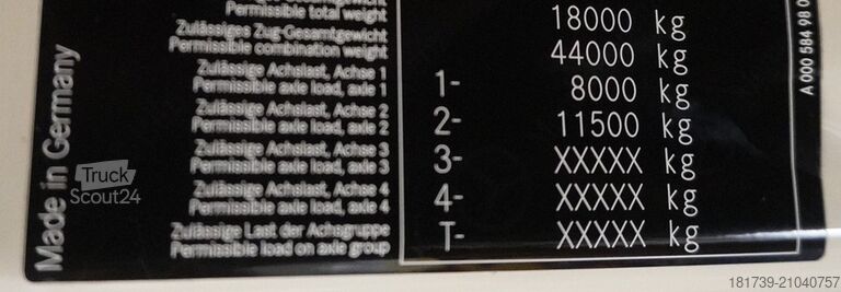 Benne 3 côtés Mercedes-Benz Actros 1840 / New 3-side tipper 10 EPAL