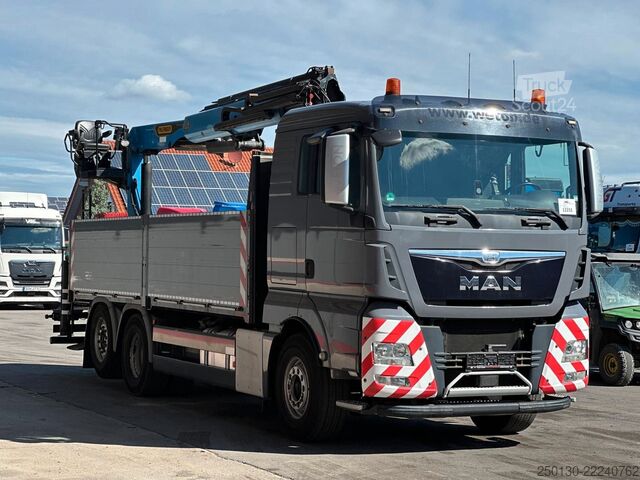 Camion plateau MAN TGX 26.520 Baustoffpritsche PALFINGER