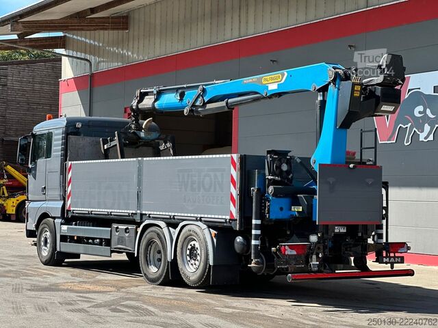 Camion plateau MAN TGX 26.520 Baustoffpritsche PALFINGER