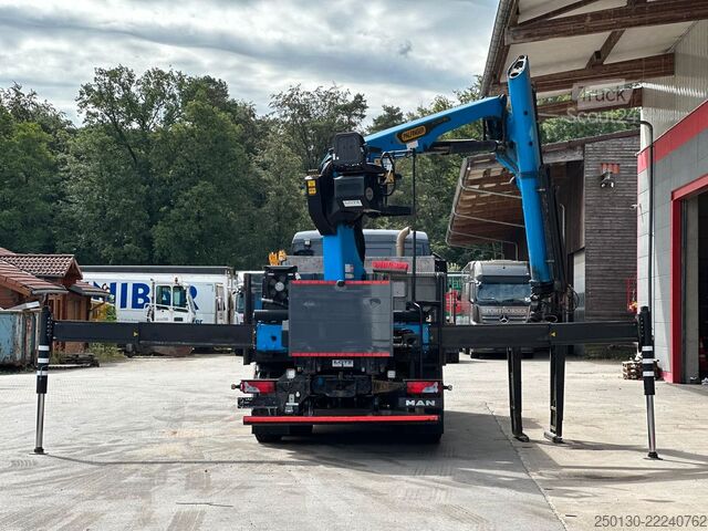 Lastbil med flak MAN TGX 26.520 Baustoffpritsche PALFINGER
