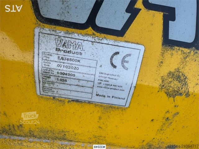 Vama EAU4800K lama spartineve pieghevole ad ali per camion Vama EAU4800K folding wing plow for truck