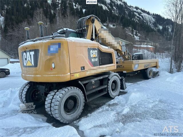 Escavatore gommato CAT M314F wheeled excavator w/ two buckets, Gigant tra