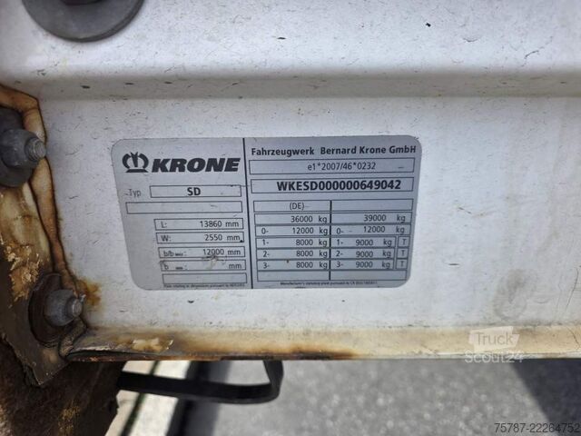 Naczepa otwarta z plandeką KRONE Joloda Mega Gardine, Lift, Hubdach
