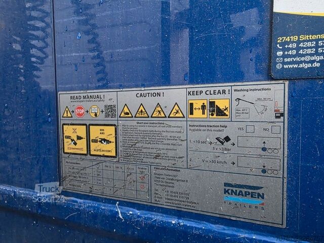 Semitilhenger med walking floor KNAPEN 92 cabm Schubboden, Lift, SAF Scheibe