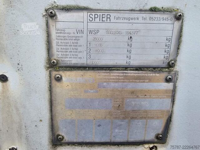Gesloten oplegger SPIER Doppelstock mit Balken, 2 Achser