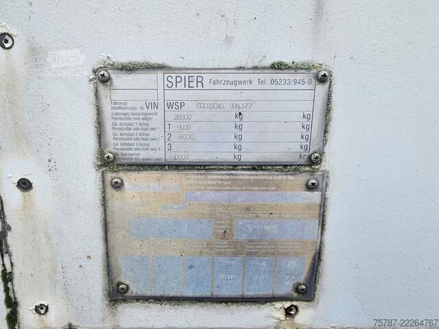 Gesloten oplegger SPIER Doppelstock mit Balken, 2 Achser