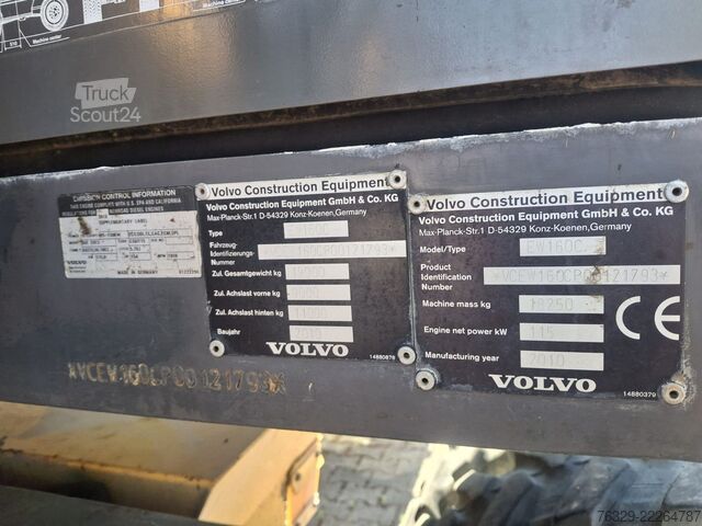 Riteņu ekskavators VOLVO 160 C