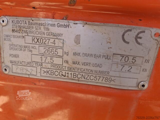 Minibagger KUBOTA KX027-4