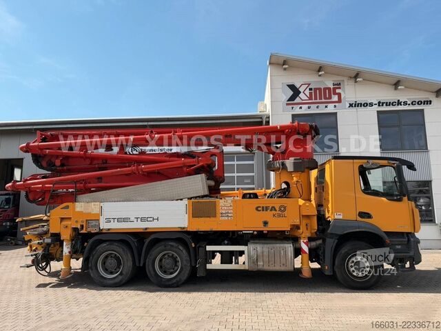 Tovornjak s črpalko za beton MERCEDES-BENZ Arocs  2640 6X4 CIFA K31L - Steel tech - DE