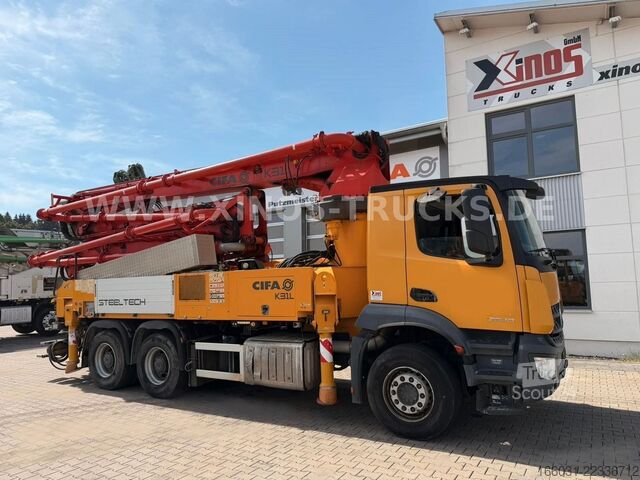 Tovornjak s črpalko za beton MERCEDES-BENZ Arocs  2640 6X4 CIFA K31L - Steel tech - DE