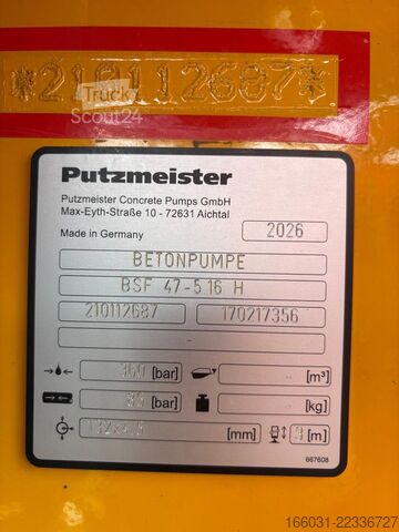 Tovornjak s črpalko za beton MERCEDES-BENZ Arocs 4142 EUR3 PUTZMEISTER BSF 47M/5 16.H