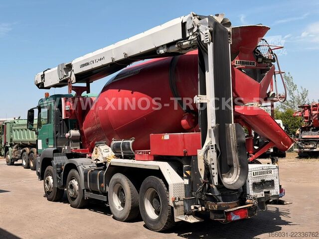 Miešačka betónu na podvozku MAN TGS 32.400 Liebherr 9m³ + 17M Förderband