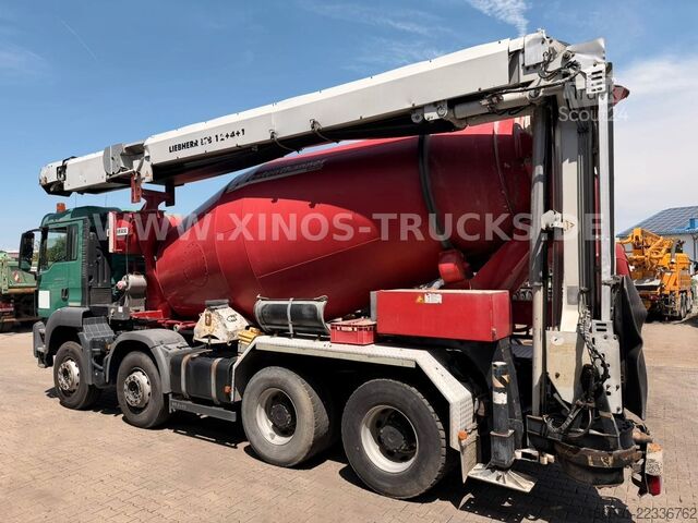 Miešačka betónu na podvozku MAN TGS 32.400 Liebherr 9m³ + 17M Förderband