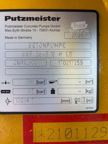 Betonpumpebil MERCEDES-BENZ Arocs 4545 8X4 EUR3 PUTZMEISTER BSF 56M/5