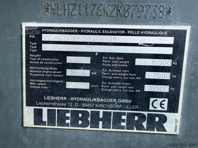 Kolový bagr LIEBHERR A914 Litronic (916,315,314)