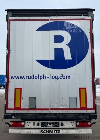 Open semitrailer with tarp SCHMITZ CARGOBULL SCB  / Mega / Hubdach / Plane / Edscha