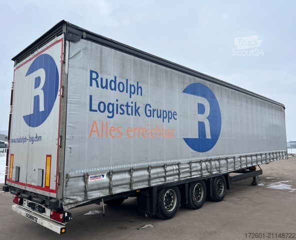 Open semitrailer with tarp SCHMITZ CARGOBULL SCB  / Mega / Hubdach / Plane / Edscha