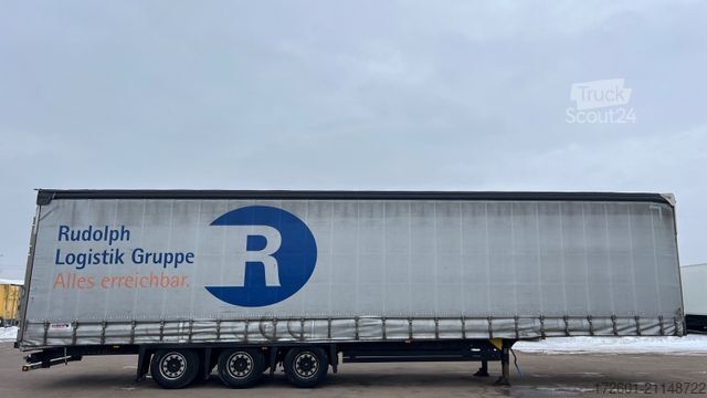 Open semitrailer with tarp SCHMITZ CARGOBULL SCB  / Mega / Hubdach / Plane / Edscha