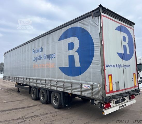 Open semitrailer with tarp SCHMITZ CARGOBULL SCB  / Mega / Hubdach / Plane / Edscha