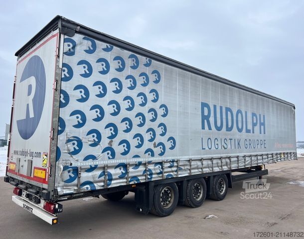 Open semitrailer with tarp SCHMITZ CARGOBULL SCB  / Mega / Hubdach / Plane / Edscha