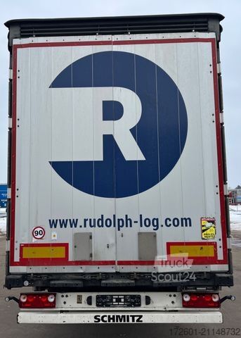 Open semitrailer with tarp SCHMITZ CARGOBULL SCB  / Mega / Hubdach / Plane / Edscha
