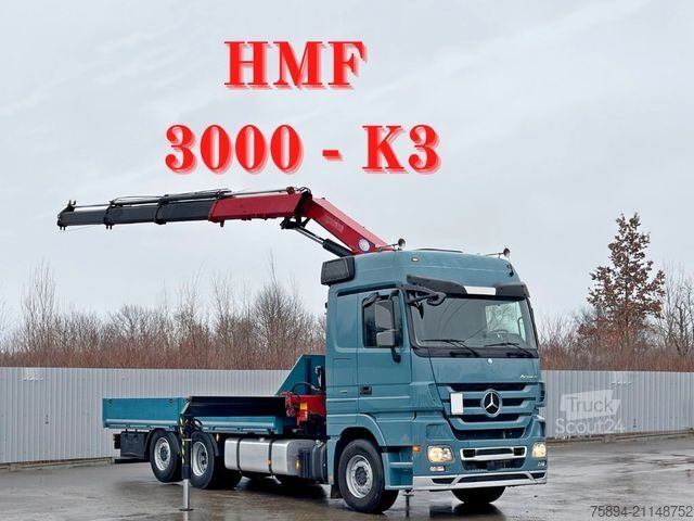 Γερανός τοποθετημένος σε φορτηγό MERCEDES-BENZ ACTROS 2548* HMF 3000 - K3 * TOPZUSTAND