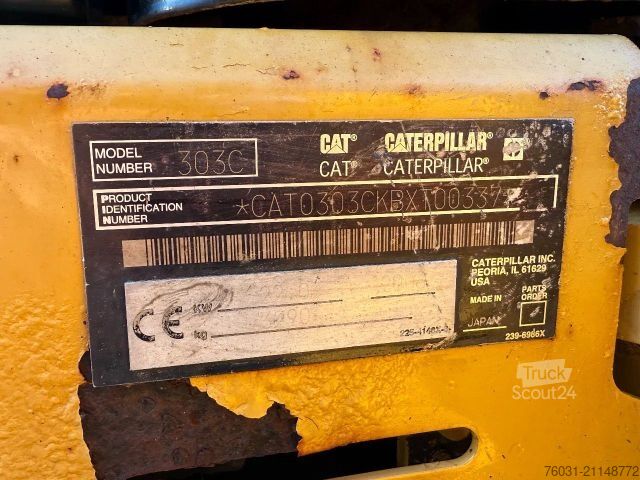 Minibagr CATERPILLAR 303C Mini excavator Hammerline Swanneck