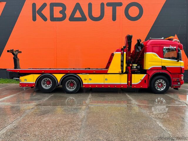 Přepravce automobilů Scania P 114 6x2 SWS PF100 /  2x 5 ton+10 ton Sepson w...