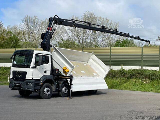 Tipper med kran MAN TGS 41.480 TGS 41.480 8x4/Euro6e Euromix Kipper...