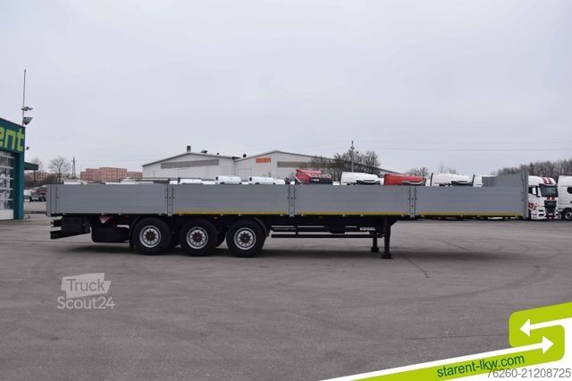 Open semitrailer KÖGEL Baustofftrailer 80cm Bordwände Rungen SAF MIETE
