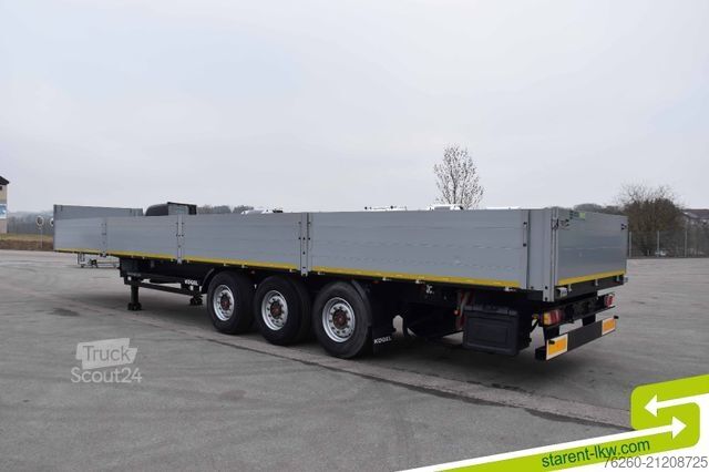 Open semitrailer KÖGEL Baustofftrailer 80cm Bordwände Rungen SAF MIETE