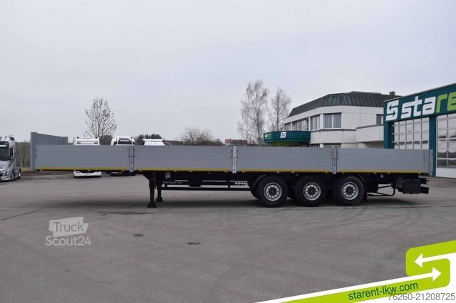 Open semitrailer KÖGEL Baustofftrailer 80cm Bordwände Rungen SAF MIETE