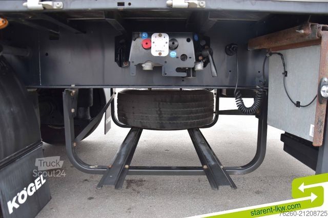 Open semitrailer KÖGEL Baustofftrailer 80cm Bordwände Rungen SAF MIETE