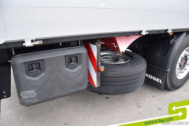 Open semitrailer KÖGEL Baustofftrailer 80cm Bordwände Rungen SAF MIETE