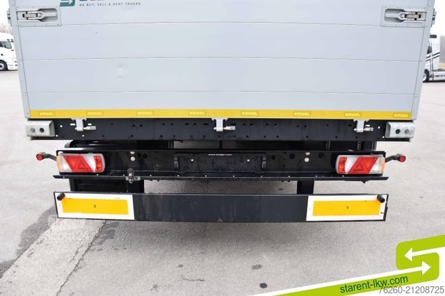 Open semitrailer KÖGEL Baustofftrailer 80cm Bordwände Rungen SAF MIETE