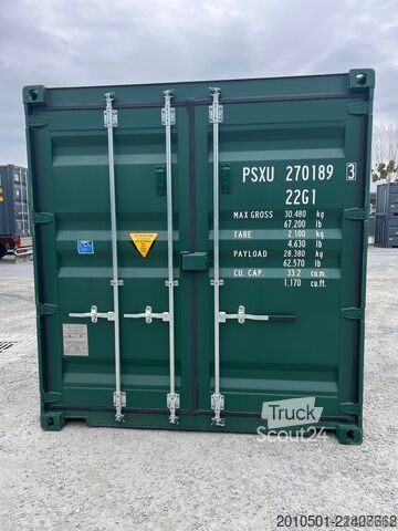  20 Fuß Seecontainer / Neucontainer / Moosgrün RAL 6005/ Materiallager