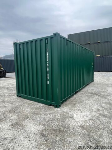  20 Fuß Seecontainer / Neucontainer / Moosgrün RAL 6005/ Materiallager