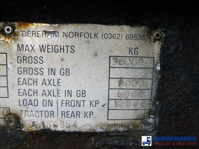 Depósito Crane Fruehauf Bitumen tank inox 28 m3 / 1 comp