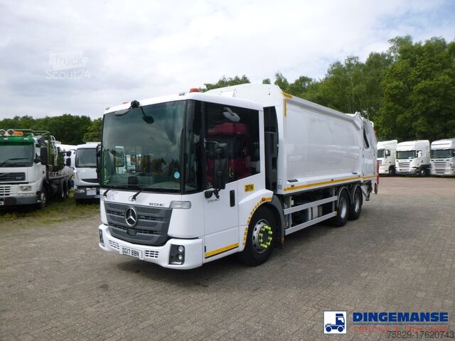 Vehículo de recogida de basuras Mercedes Econic 2630 RHD 6x4 Geesink Norba refuse truck