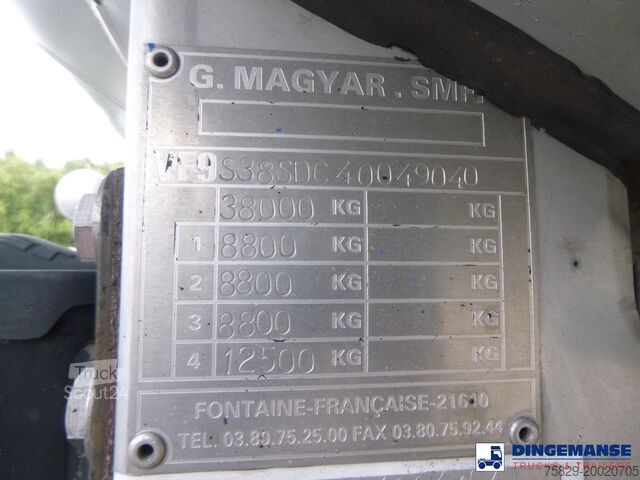 Tank Magyar Chemical tank inox L4BH 37.5 m3 / 4 comp ADR 26...