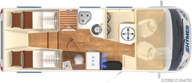 Integraal camper HYMER/ERIBA B-Klasse 680 Lithium/Solar/Gastank/1.Hand